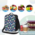 thumbnail image 4 of Honeii Dinosaur Print Insulated Lunch Bag, Reusable Lunch Box for Adult, Leakproof Cooler Bag for Work Office Travel Picnic, 4 of 7