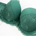 thumbnail image 5 of TEVEQ Women’S Push Up Lace Bra Comfort Padded Underwire Bra Lift Up Add One Cup Women's Bra Strap Strap Bra Set Women's Big Tight Classic Bra Set Women's Comfort Bra Bra Everyday Bra Bra Green 75B, 5 of 8