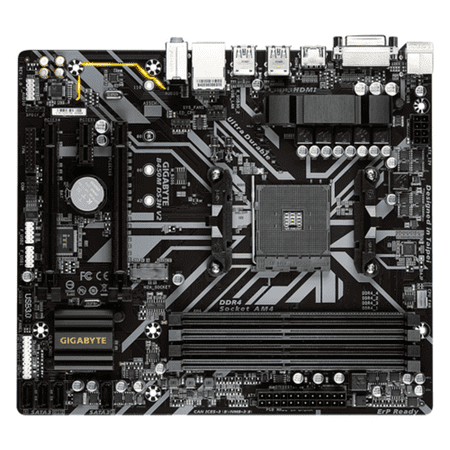 GIGABYTE - B450M DS3H (Socket AM4) USB 3.1 Gen 1 AMD Motherboard with LED Lighting