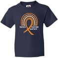 thumbnail image 3 of Inktastic Multiple Sclerosis Awareness Orange Ribbon Rainbow Youth T-Shirt, 3 of 5