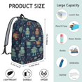 thumbnail image 5 of Robot and Gears Blue Pattern Backpack for School, Cute School Bag with Adjustable Shoulder Straps and Padded Back, 15.7"x11.8"x5.5", 5 of 5