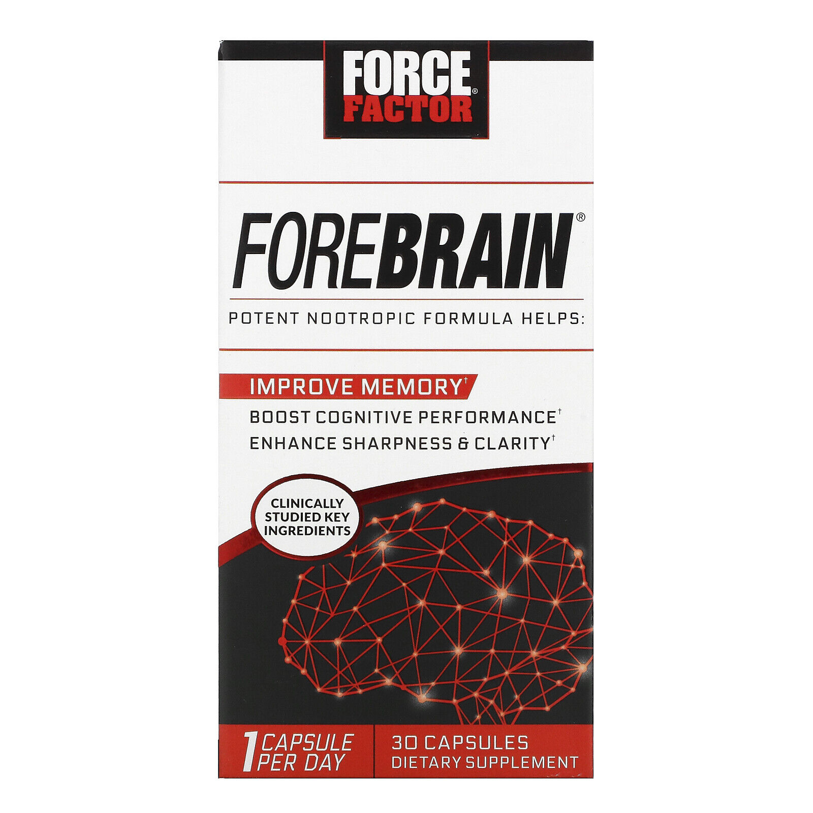 Force Factor Forebrain, 30 Capsules
