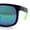 Black Green - Teal Mirror, variant on Kush Classic Matte Sport Horn Rim Plastic Color Mirror Sunglasses [Black Yellow - Yellow Mirror]