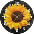 thumbnail image 5 of Dreamtimes Sunflower Wall Clock 10 Inch Silent Non Ticking Round Clock Oil Painting Clock Easy to Read Clock for Living Room Bedroom Bathroom Home Decor, 5 of 7