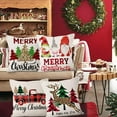 thumbnail image 4 of Christmas Pillow Covers Set of 4 20x20 inch, Gnome Throw Pillow Covers Buffalo Check Plaid Truck Pillowcase Leopard Xmas Tree Decoration Elk Deer Cushion Case for Farmhouse Outdoor Yard, 4 of 5