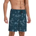 thumbnail image 2 of Wukai Rose Flowers Men’s Short Pajama Pants With Pockets Soft Sleep Pj Shorts for Men-XX-Large, 2 of 6
