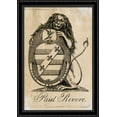 thumbnail image 1 of Paul Revere Bookplate 28x40 Large Black Ornate Wood Framed Canvas Art by Paul Revere, 1 of 2