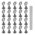 thumbnail image 1 of 50 Pcs Rivets en Cristal 13mm Clous en Strass avec Outil d'Installation, Noir, 1 of 7