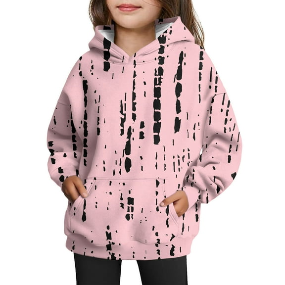 KDDYLITQ Girls Oversized Hoodies Long Sleeve Pullover Sweatshirts Kids Fashion Casual Outfits Fall Winter Clothes Pink 9-10 years