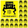 thumbnail image 2 of 200Pcs Self Adhesive Team Lift Symbol Sticker Yellow for Indoor Outdoor Warning, 2 of 7