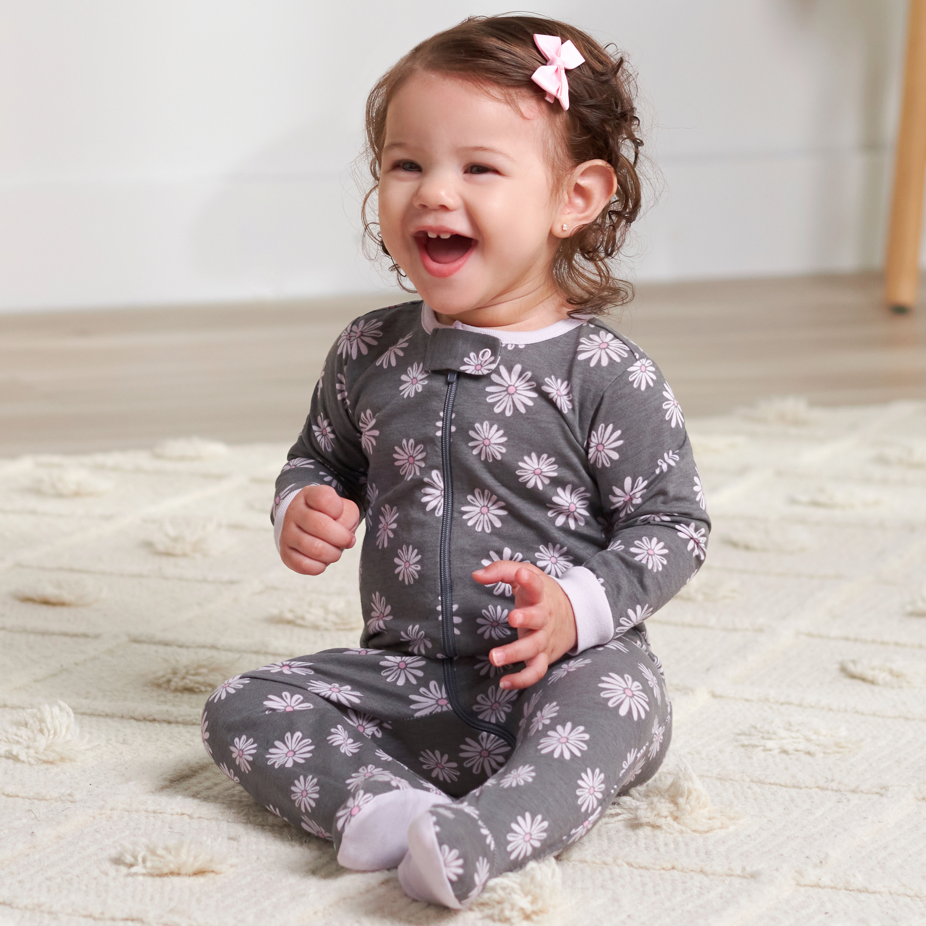 Gerber 2-Pack Baby Girl Sleep and Play Footed Pajamas photo 4