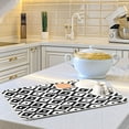 thumbnail image 6 of Black and White Dish Drying Mat Microfiber Kitchen Mats Large Counter Absorbent Dish Pad Drainer Rack 18"x24", 6 of 7