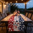 thumbnail image 4 of Linnome Independence Day Polyester Table Runner with Star Pattern for Holiday Party Decor 72x13in Multicolor, 4 of 6