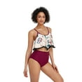 thumbnail image 4 of LIORA Women Two Piece High Waisted Bikini Ruffle Swimsuit with Bottom, 4 of 7