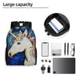 thumbnail image 6 of Cauagu Starry White Horse Print Backpacks,Travel Daypack Casual Laptop Backpack Bookbag Fits 15 Inch Computer for Men Women, 6 of 8