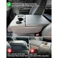 thumbnail image 4 of KBH Center Console Cover for 2011-2016 Ford F250 F350 F450 Super Duty with Jump Seat Console, Black Leather Armrest Cover Cushion Pad for F250 Accessories Truck Interior, 4 of 8