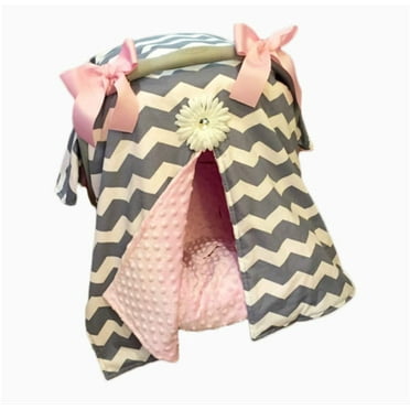 Canopy Nursing Cover Up with Opening Newborn Baby Girls Soft Safety Car Canopy Seat Nursing Cover Multi-use Blanket