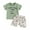 Green, variant on Baby Boys Summer Outfits 6 12 18 24M 3Y Letter Print Short Sleeves T-Shirt and Elastic Fish Print Shorts 2 Piece Clothes Set