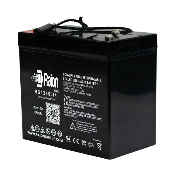Raion Power 12V 55Ah 22NF Replacement Battery for Consent Battery GS1255
