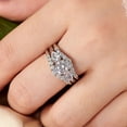 thumbnail image 5 of Wuziwen 2 Carat Wedding Ring Set for Women 3Pcs Engagement Rings CZ 925 Sterling Silver Size 10, 5 of 10