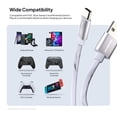 thumbnail image 6 of Powertek Marble 6ft USB-A to USB-C Cable, White/Silver, Silicone Marble Print Design, Fast Charging Cable, Steady Data Transfer, 6 of 7
