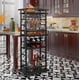thumbnail image 5 of Carrito de Bar MILEFA de 4 Niveles con Ruedas, Metal Negro y Tablero, 5 of 8