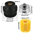 thumbnail image 3 of 1 Set Oil Filter and Oil Filter Housing Cap with Wrench Remover Tool Replace 15620-36020 for Toyota for Lexus, 3 of 6