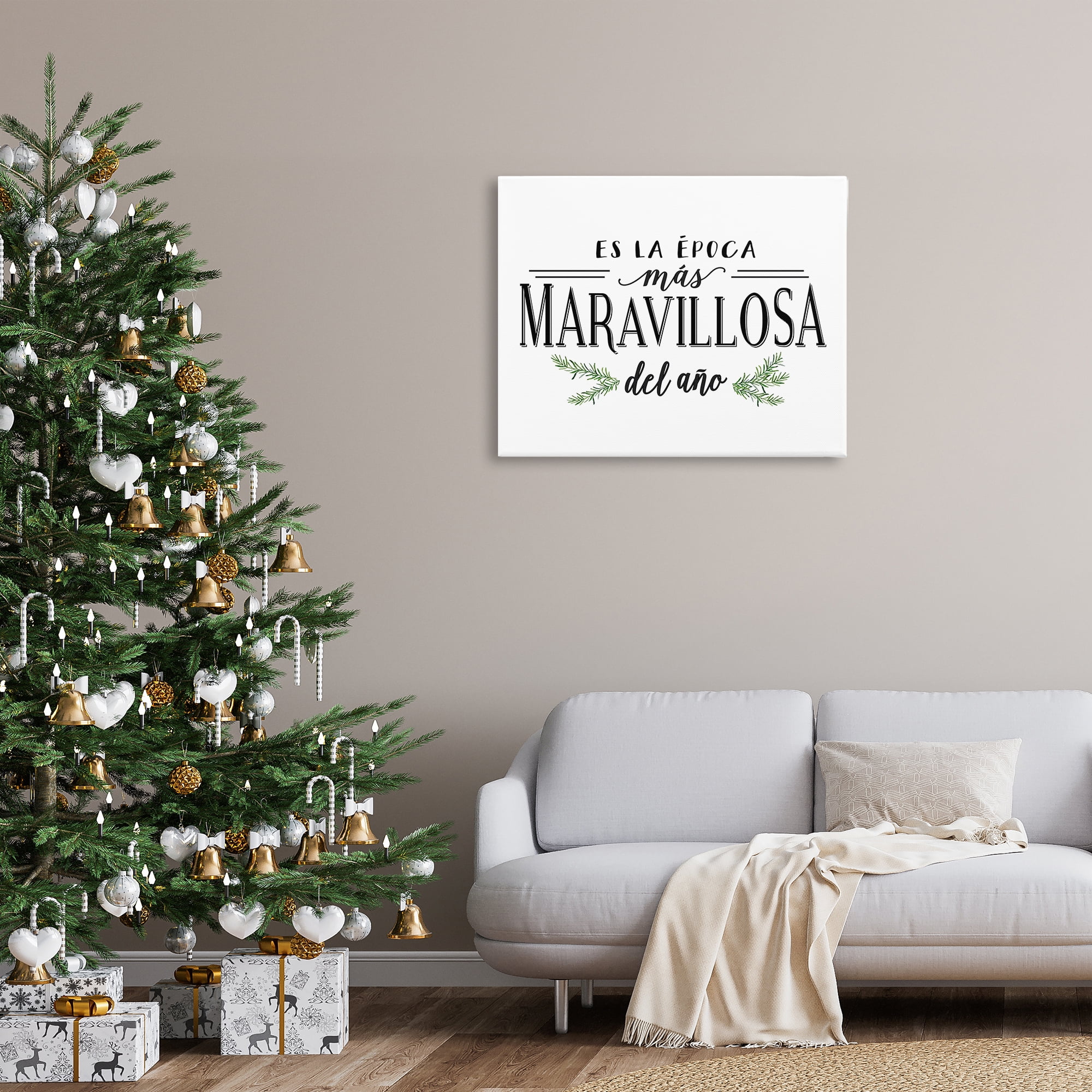 Stupell Industries Época Mas Maravillosa Holiday Painting Wrapped Canvas Art Print Wall Art, 40 x 30