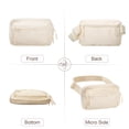 thumbnail image 7 of URSOFINE Belt Bag for Women & Men - Adjustable Crossbody Fanny Pack with 4 Pockets, Water-Resistant Sling Bag for Travel, Gym, Running & Daily Essentials (Gift Idea), Beige, 7 of 7