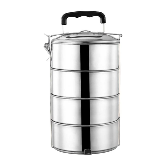 Lonchera para adultos con compartimento para asa, tapa hermética, sellada, portátil y apilable. 4 capas