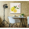 thumbnail image 2 of wall26 - Square Canvas Wall Art - Watercolor Style Chinese Painting of Yellow Lemons - Giclee Print Gallery Wrap Modern Home Art Ready to Hang - 24x24 inches, 2 of 4