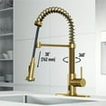 thumbnail image 4 of VIGO Edison Single Handle Pull-Down Sprayer Kitchen Faucet Set with Deck Plate and Touchless Sensor in Matte Brushed Gold, 4 of 10