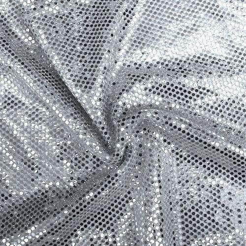 Faux Sequin Knit Fabric Shiny Dot Confetti for Sewing Costumes Apparel