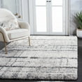 thumbnail image 2 of SAFAVIEH Fontana Shag Daragh Abstract Plush Area Rug, Ivory/Grey, 10' x 14', 2 of 8