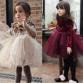 thumbnail image 1 of Robe Princesse pour Filles en Velours Polaire Robe de Fête Robe Tutu en Tulle pour 1-6 Ans, 1 of 5