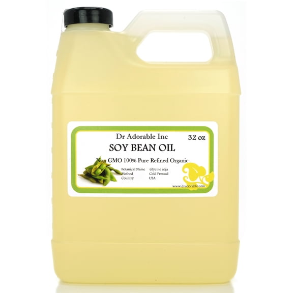 Dr. Adorable - Soybean / Soy Bean Oil Refined 100% Pure Organic Cold Pressed - 32 oz