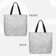 thumbnail image 5 of Defioc Silver Glitter Pattern Tote Bag for Women,Large Capacity Tote Bag with Zipper Casual Shoulder Handbags Shopping Bag, 5 of 8