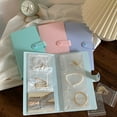 thumbnail image 2 of Visland Jewelry Storage Book 120 Compartments Clip on Button Closure Clear Print Oblong Shape Necklace Earring Ring Jewelry Display Holder Household Stuff, 2 of 6