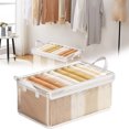 thumbnail image 1 of Sacs De Rangement Transparents En Pvc,Couvercles Et Poignées Réutilisables,Pliables Et Empilables,Rangement Compact,Étanche,Rangement De Cuisine,Organisation De La Maison, 1 of 8