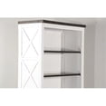 thumbnail image 7 of Sunny Designs European Cottage 75.5" Farmhouse Wood Bookcase in Dark Brown/White, 7 of 7