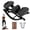 Black_C, variant on Rock Stepper, Side to Side Rocker Machine, Steppers for Exercise at Home, U-Shaped Rock Stepper Machine with Digital Display & Resistance Bands, Exercise Equipment(Gray)