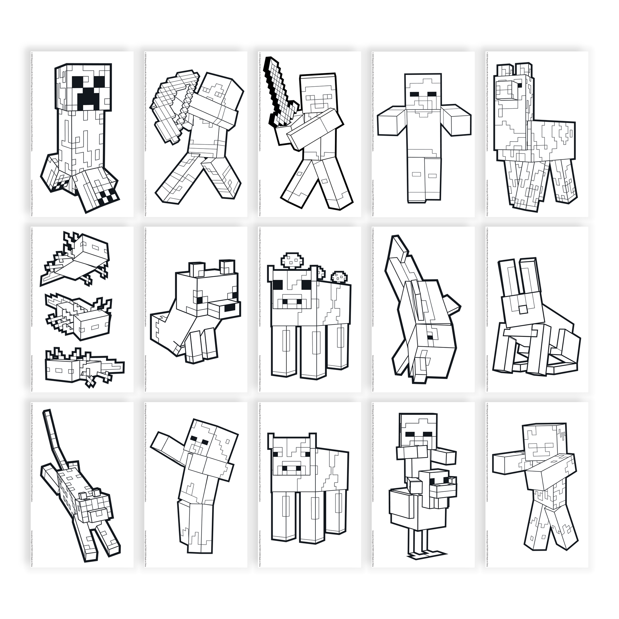 Minecraft Sticker Colouring In Printable Minecraft Colouring Pages For Kids Coloring Pages