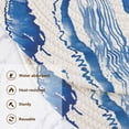thumbnail image 3 of Waves Blue White Line Trivet Mats Woven Pot Holders 3Pcs Non-Slip Heat Resistant for Hot Pots Pans Pats, 3 of 6