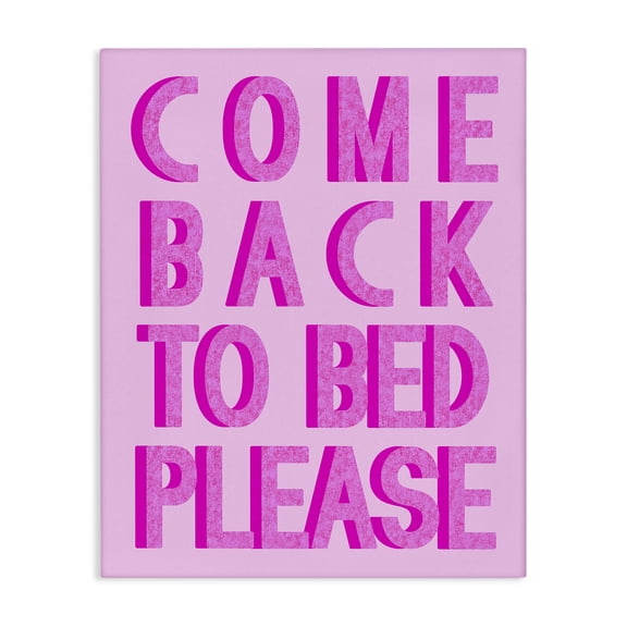 Stupell Industries Art Deco Purple Back to Bed Canvas Art, 16 x 20, by Lil' Rue
