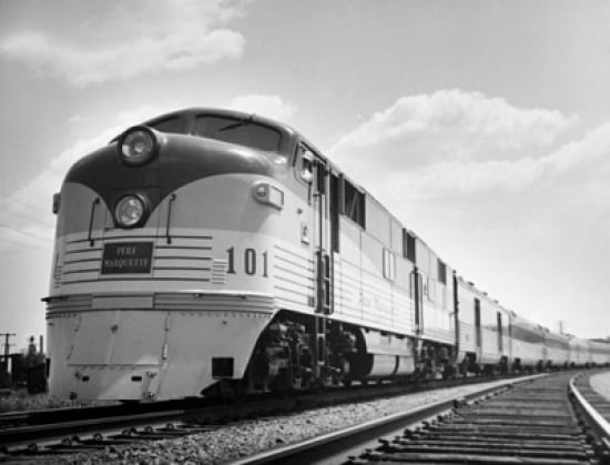 Train On A Railroad