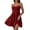 R145-Wine, variant on RMGVDSD Summer Dresses For Women Casual Dress Spaghetti Strap Sleeveless Smocked Mini Dress Solid Color Beach Vacation Flowy A-Line Sundress Cute