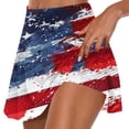 thumbnail image 2 of QATAINLAV Plus Size 4th of July Skort, Women 2025 Summer Fake Two Piece Yoga Shorts American Flag Patriotic Tennis Skirts Camisas Para Hombres Multicolor XXL, 2 of 6