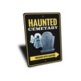 thumbnail image 3 of Haunted Cemetery Novelty Sign, Metal Wall Decor - 10x14 inches, 3 of 4