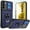 1-Blue, variant on Galaxy S22 Case, Samsung Galaxy S22 Case with HD Screen Protector, [Military Grade] Shockproof Protection Case with 360° Magnetic Ring Holder Kickstand Phone Case for Samsung S22 (Blue-1)