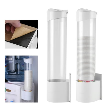 Paper Cups Holder,Paper Cups Dispenser,Ymiko Anti Dust Paper Cup Dispenser Plastic Holder 7.5cm 50 Cups Convenient Container